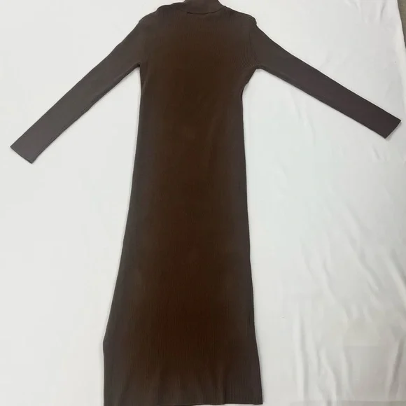 Zara | Dresses | Zara Brown Bodycon Dress Large Size | Poshmark